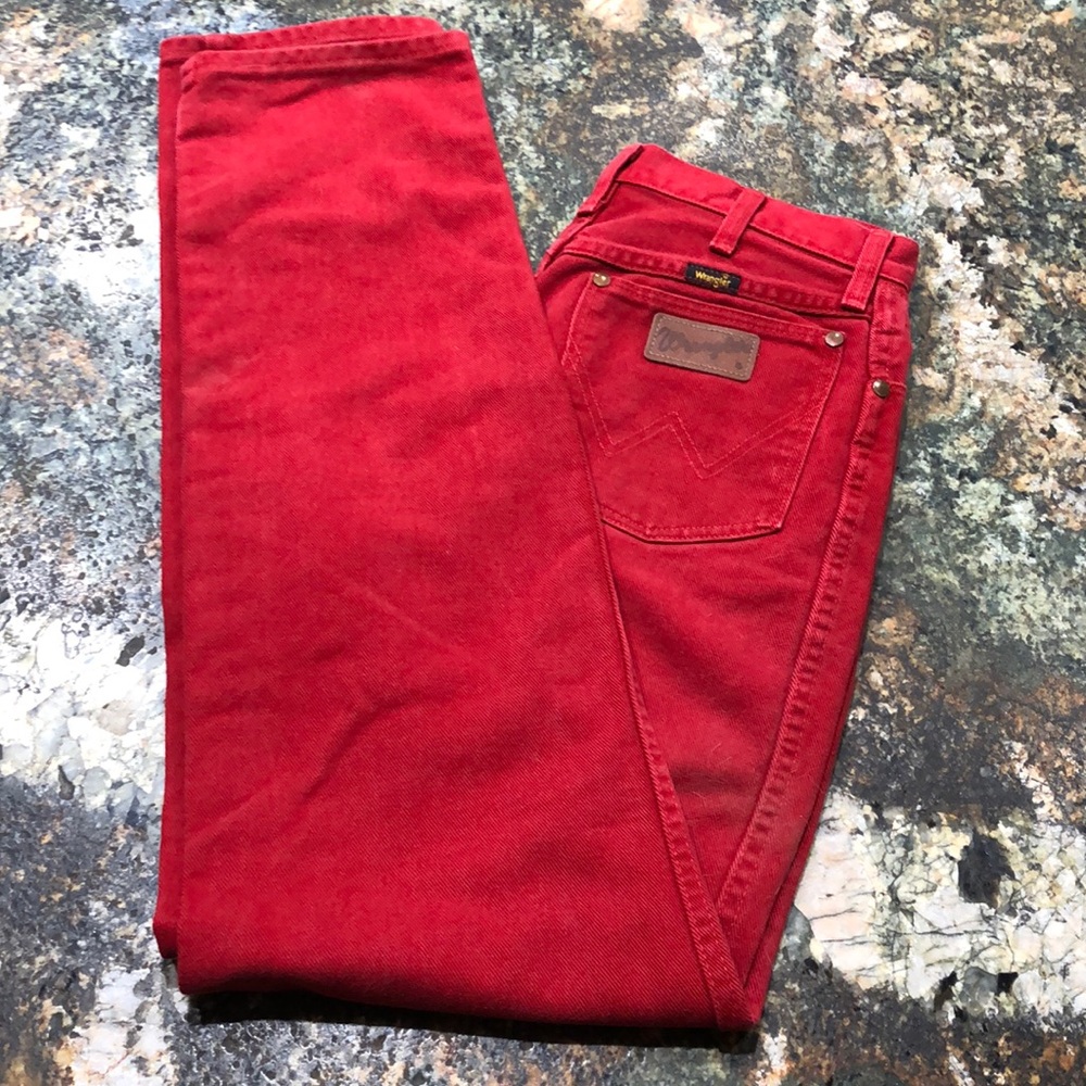 Red vintage Wranglers